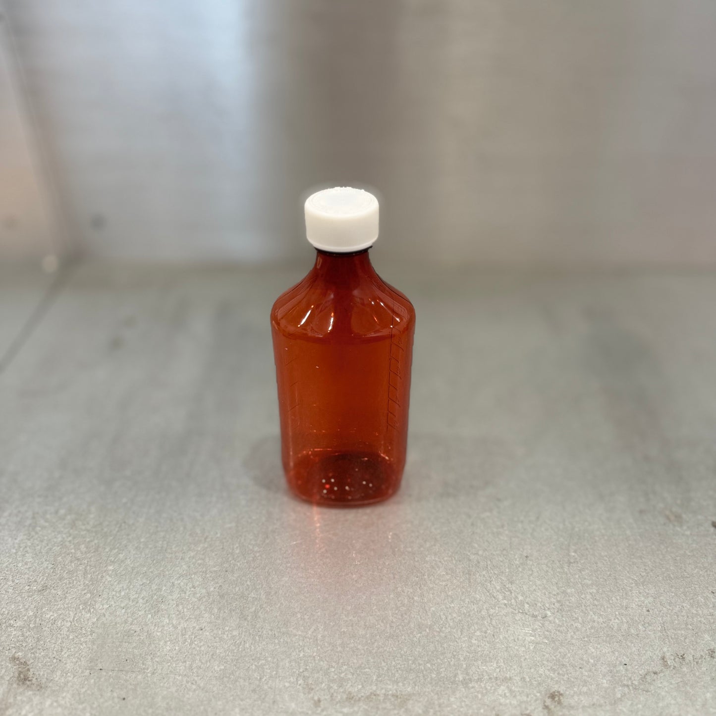 Oval RX Liquid Bottles with Caps Amber