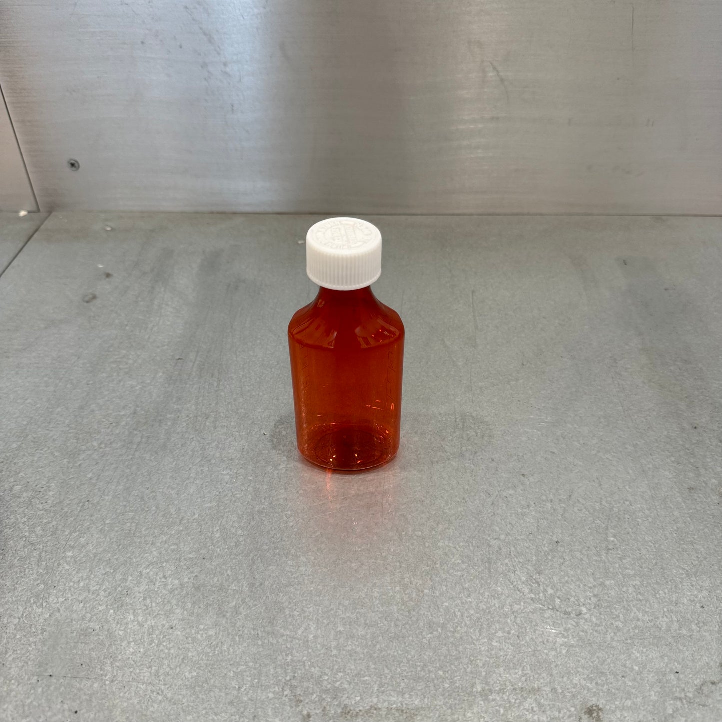 Oval RX Liquid Bottles with Caps Amber