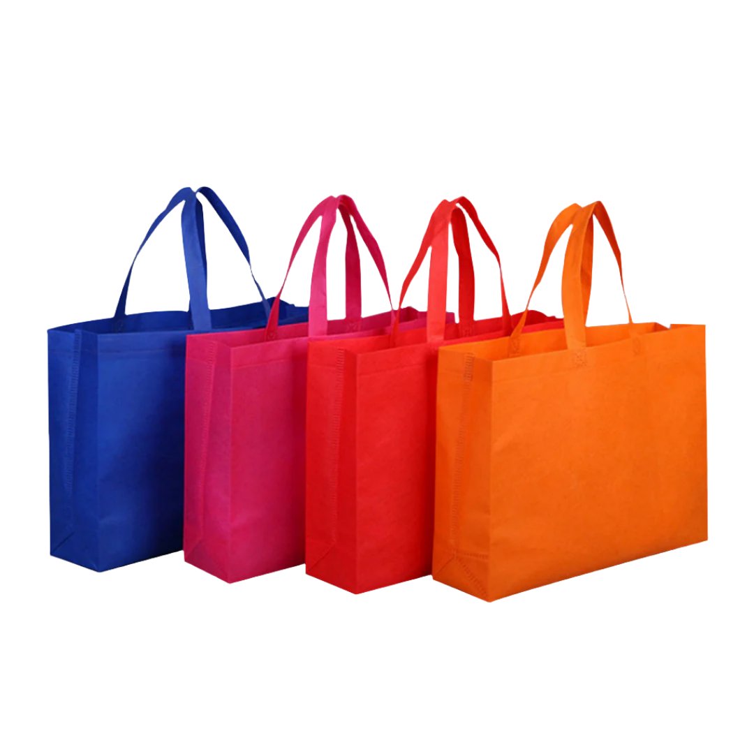 colorful reusable tote bags with handles